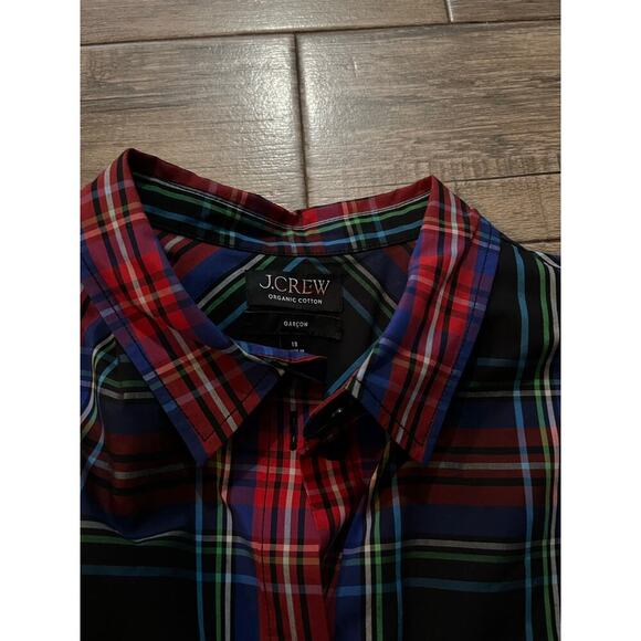 J.Crew Women's Garcon Classic Plaid Long Sleeve Button Down Shirt Size 18 - Picture 3 of 6